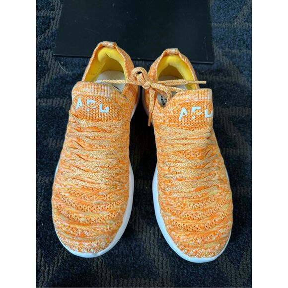 APL Techloom Wave Trainers x Free People Orange Sunshine Sneakers Size 6 - Picture 4 of 8